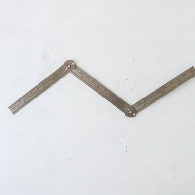 Vintage 12" Folding Steel Ruler - No.50R