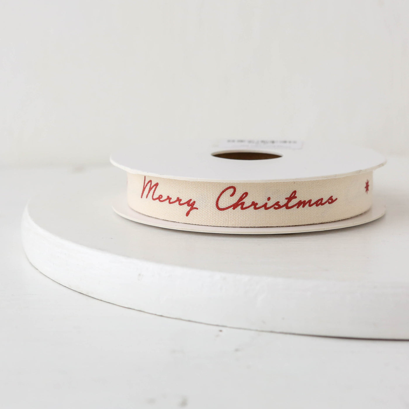 Merry Christmas Cotton Ribbon - 15m Roll