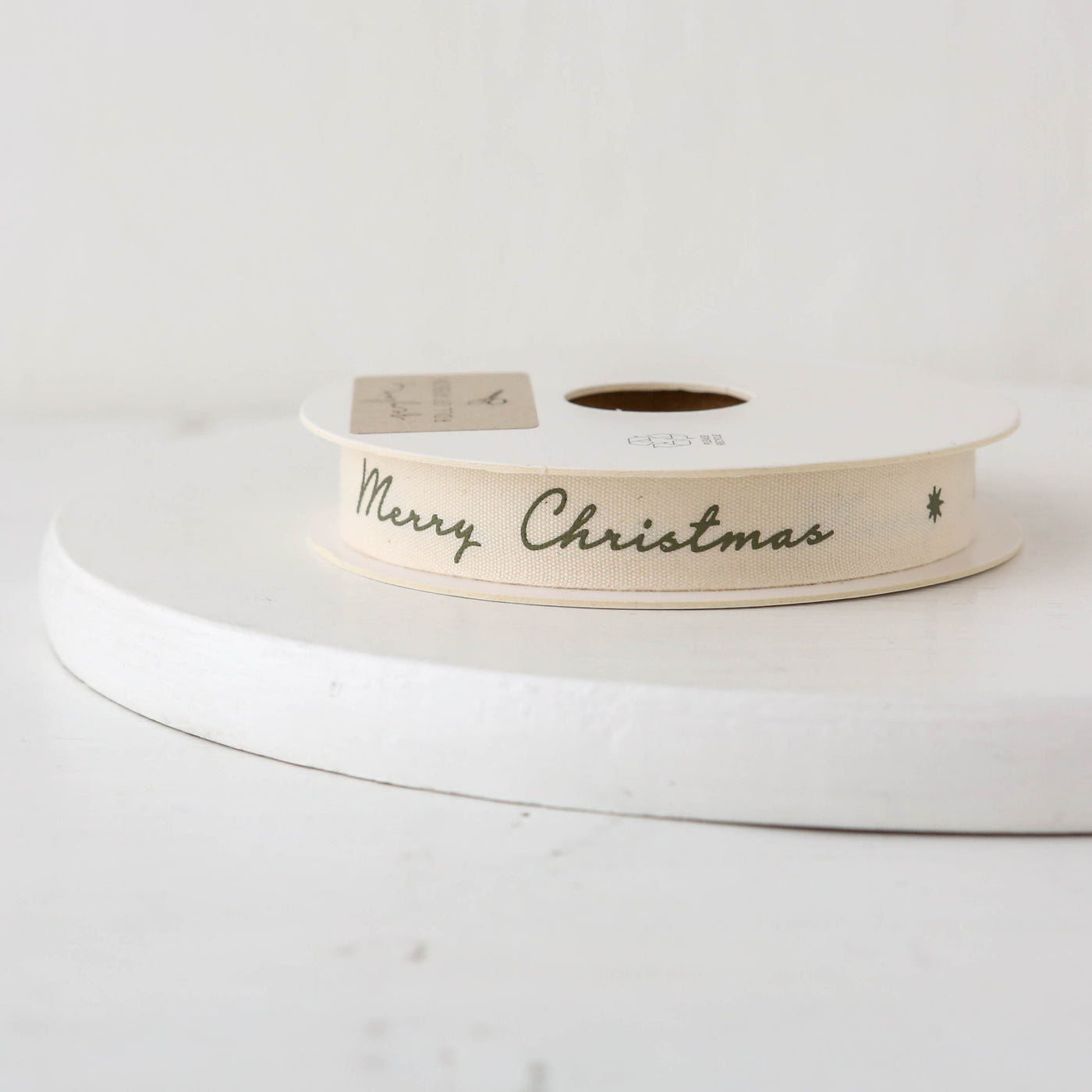 Merry Christmas Cotton Ribbon - 15m Roll