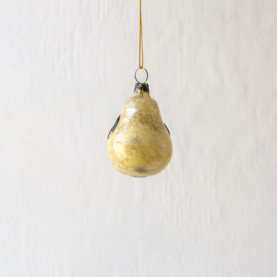 Victorian Pear with Face Glass Tree Decoration