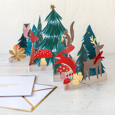 Winter Woodland Concertina Card