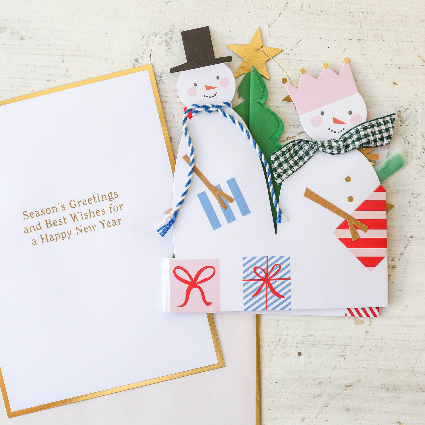 Snowman Family Concertina Card