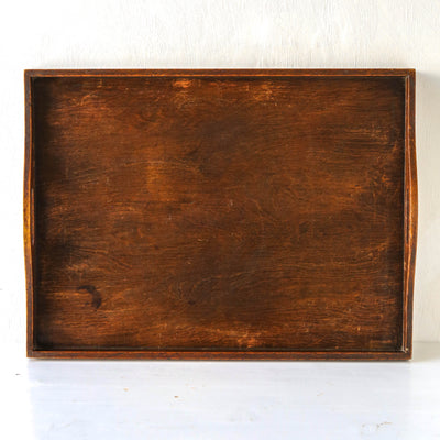 Vintage Oak Handled Tray