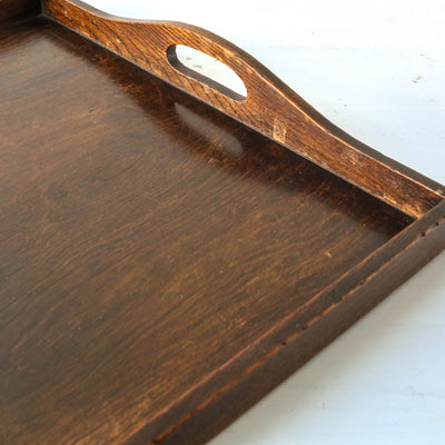 Vintage Oak Handled Tray