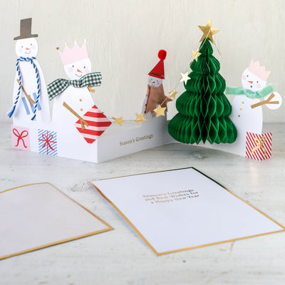 Snowman Family Concertina Card
