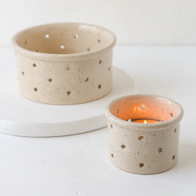 French Cheese Mould Candle Holder  - Set of 2