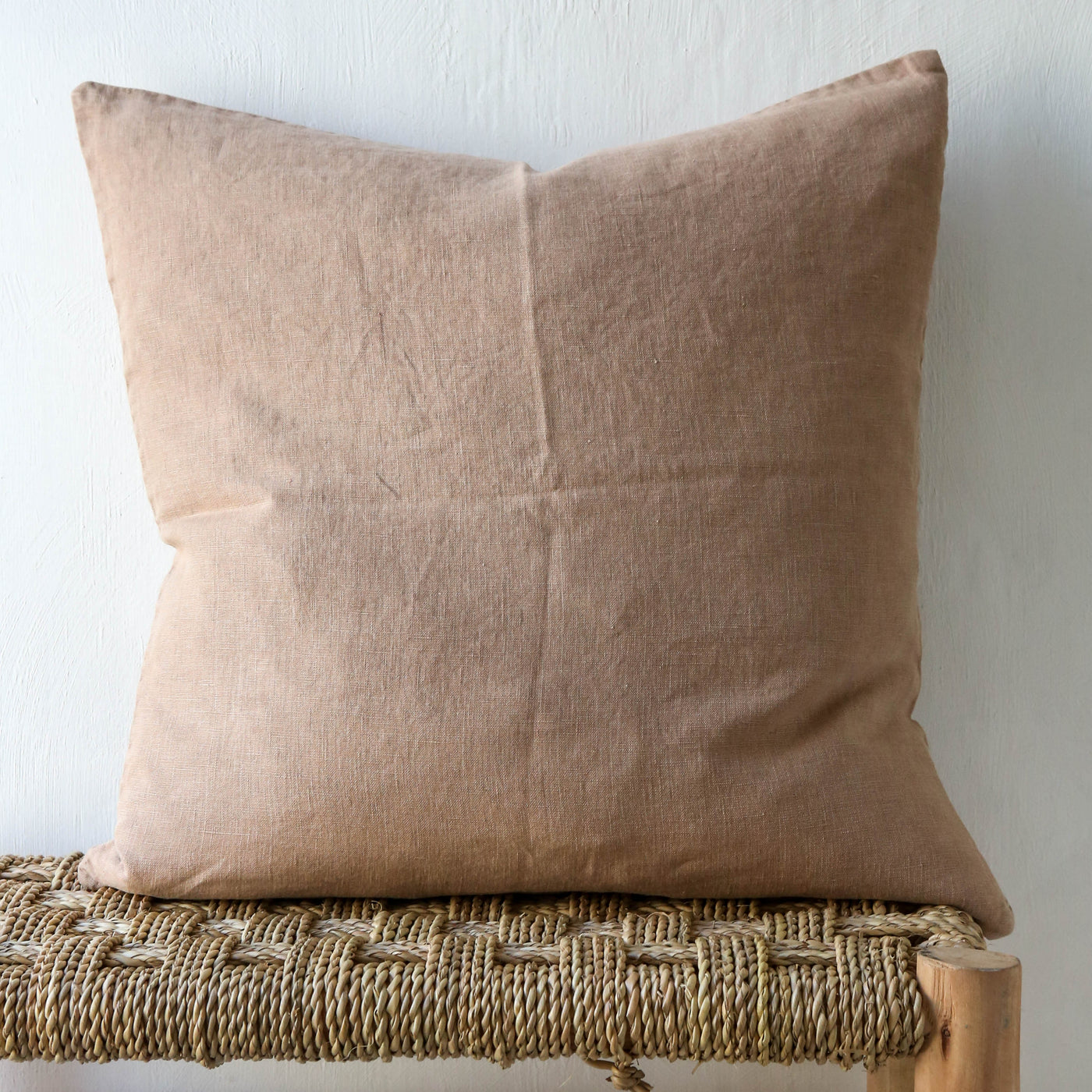 Linen Cushion Cover - Burned Rose