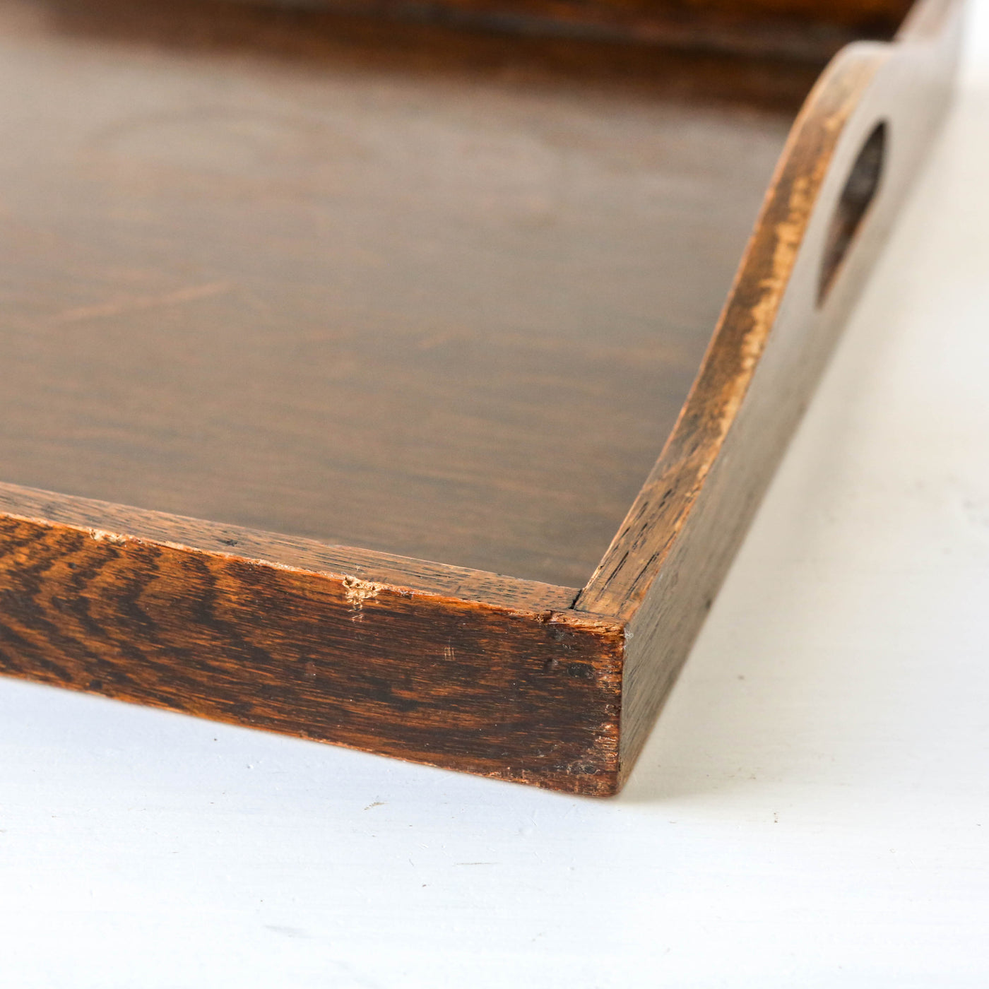 Vintage Oak Handled Tray