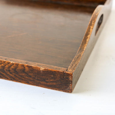 Vintage Oak Handled Tray