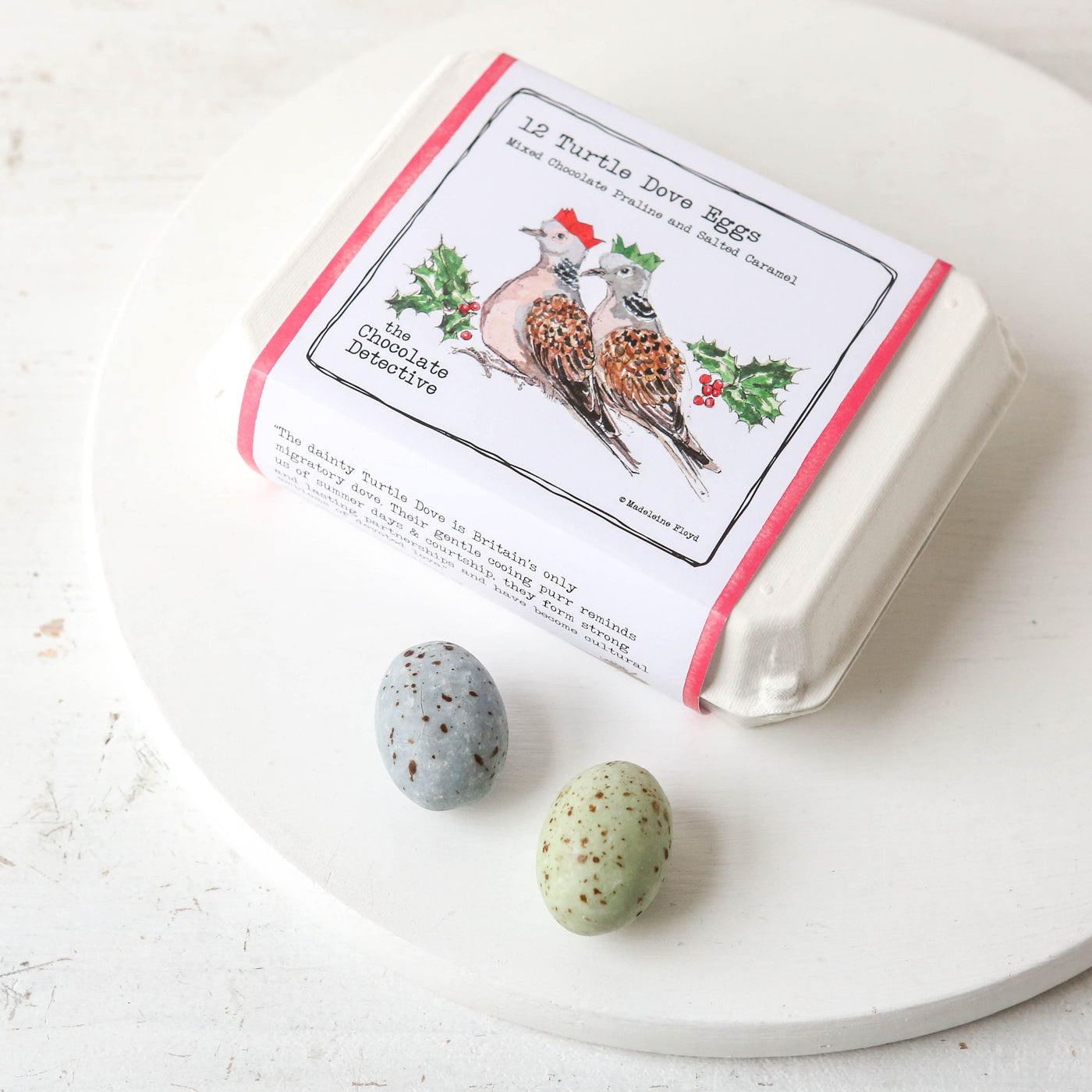 12 Festive Turtle Dove Eggs