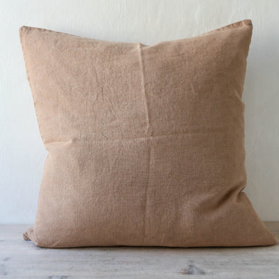 Linen Cushion Cover - Burned Rose