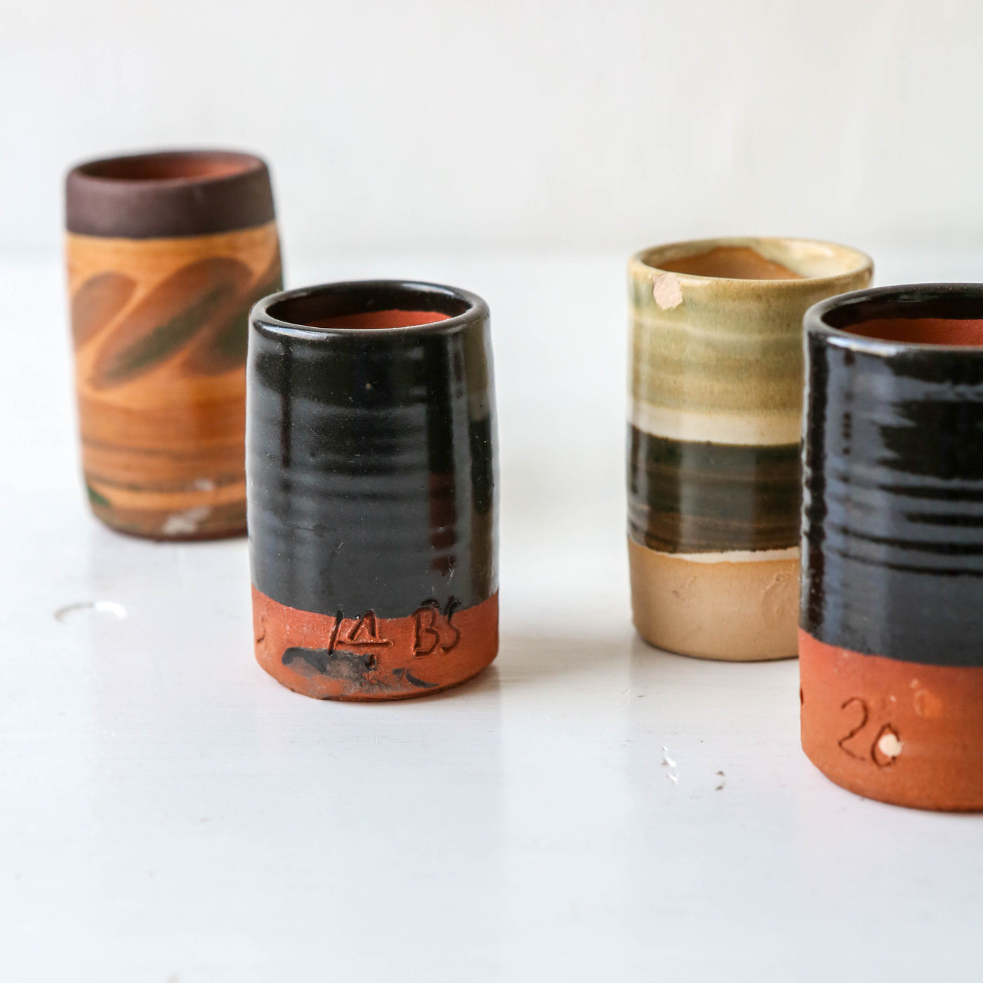 Studio Pottery Glaze Testing Pots
