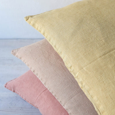 Linen Cushion Cover - Burned Rose
