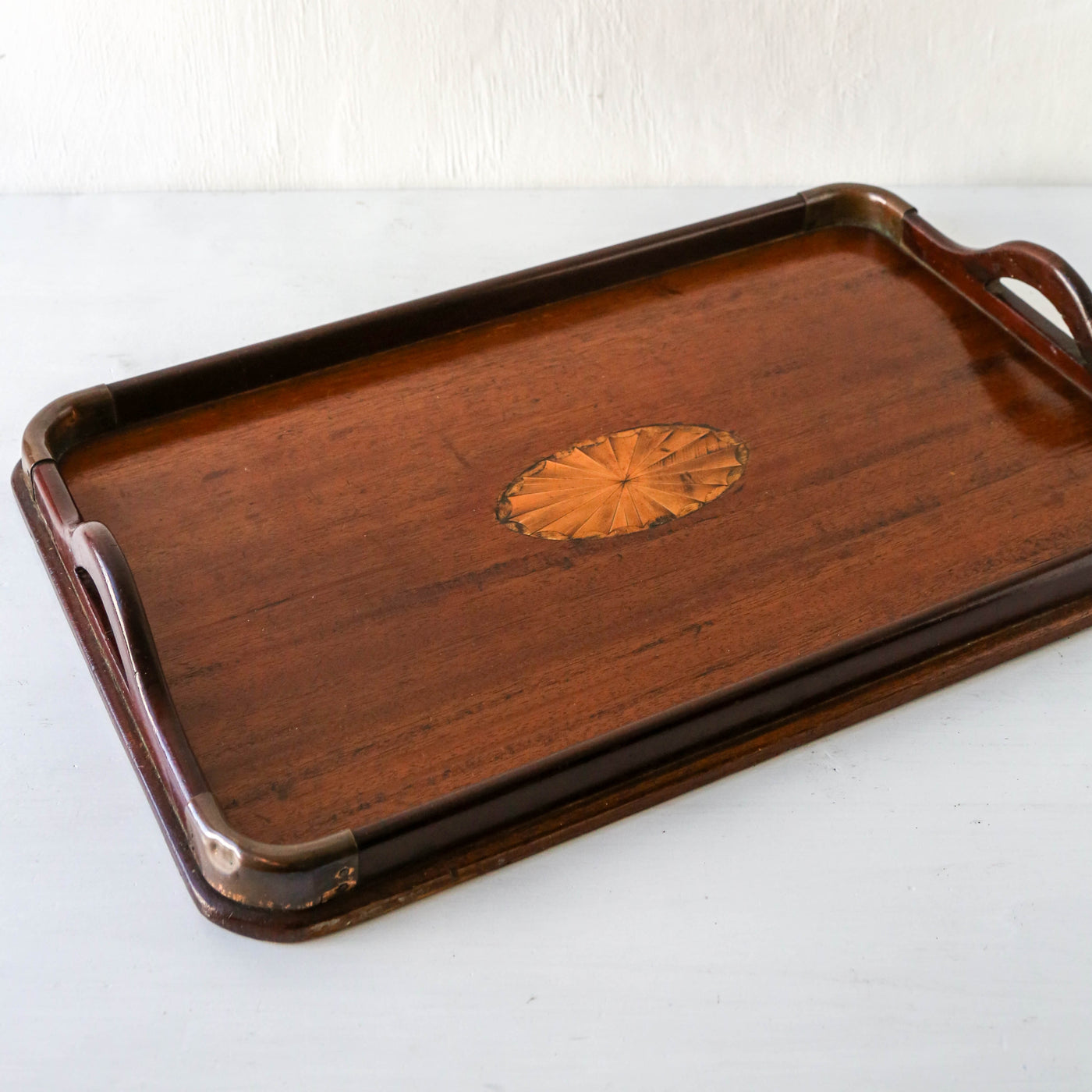 Pretty Vintage Tray with Inlay Design