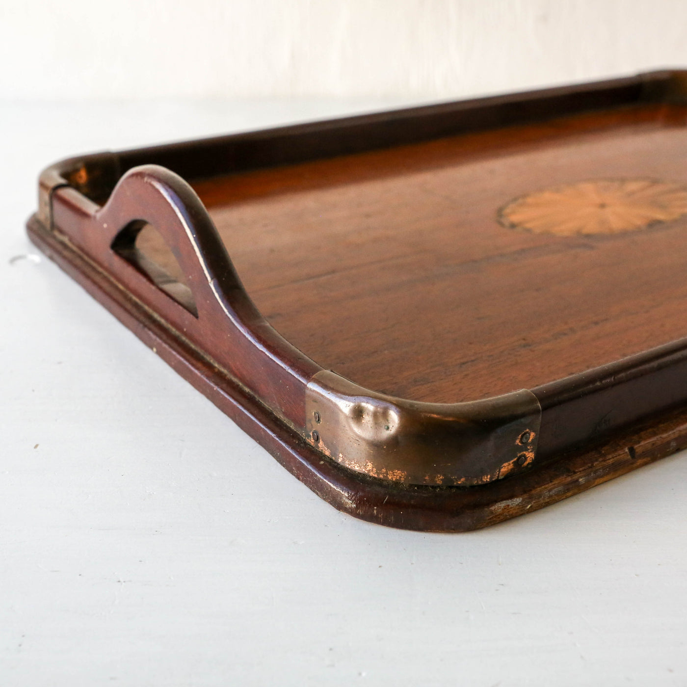 Pretty Vintage Tray with Inlay Design