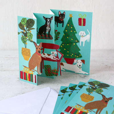 Shaggy Dogs - Pack of 5 Pop-out Christmas Cards