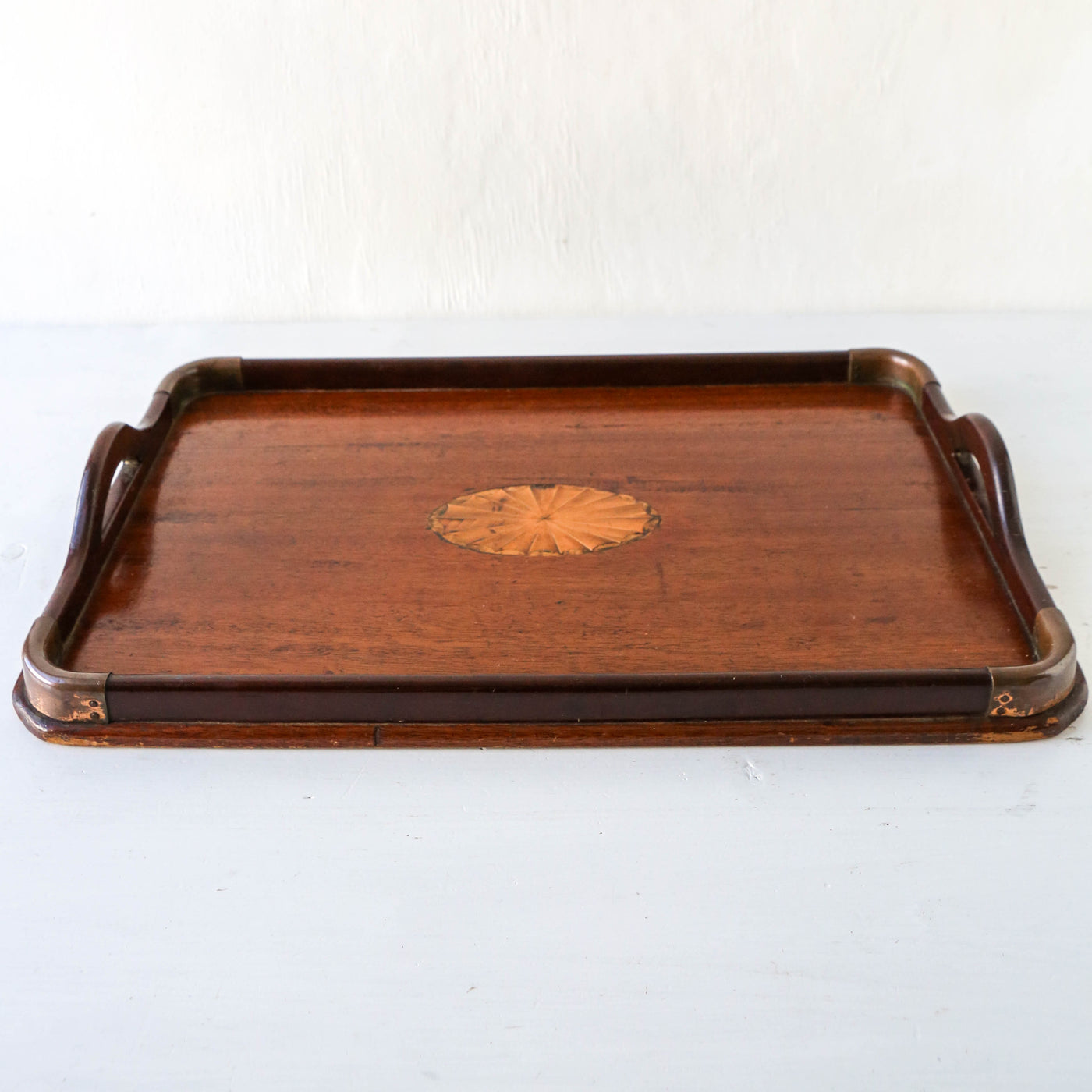 Pretty Vintage Tray with Inlay Design