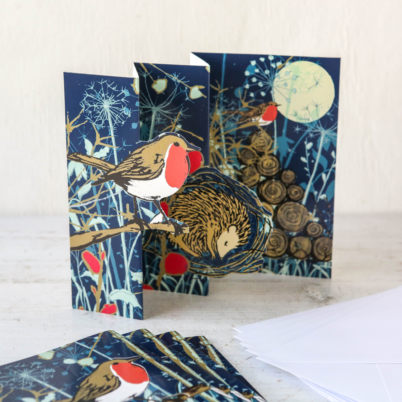 Winter's Tale Robin - Pack of 5 Pop-out Christmas Cards