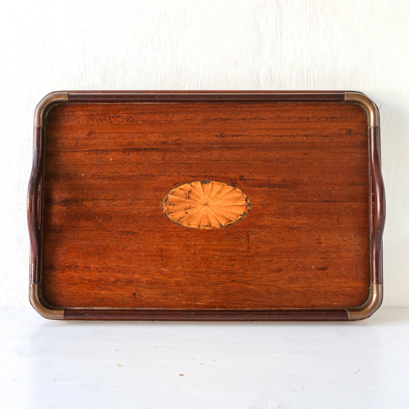 Pretty Vintage Tray with Inlay Design
