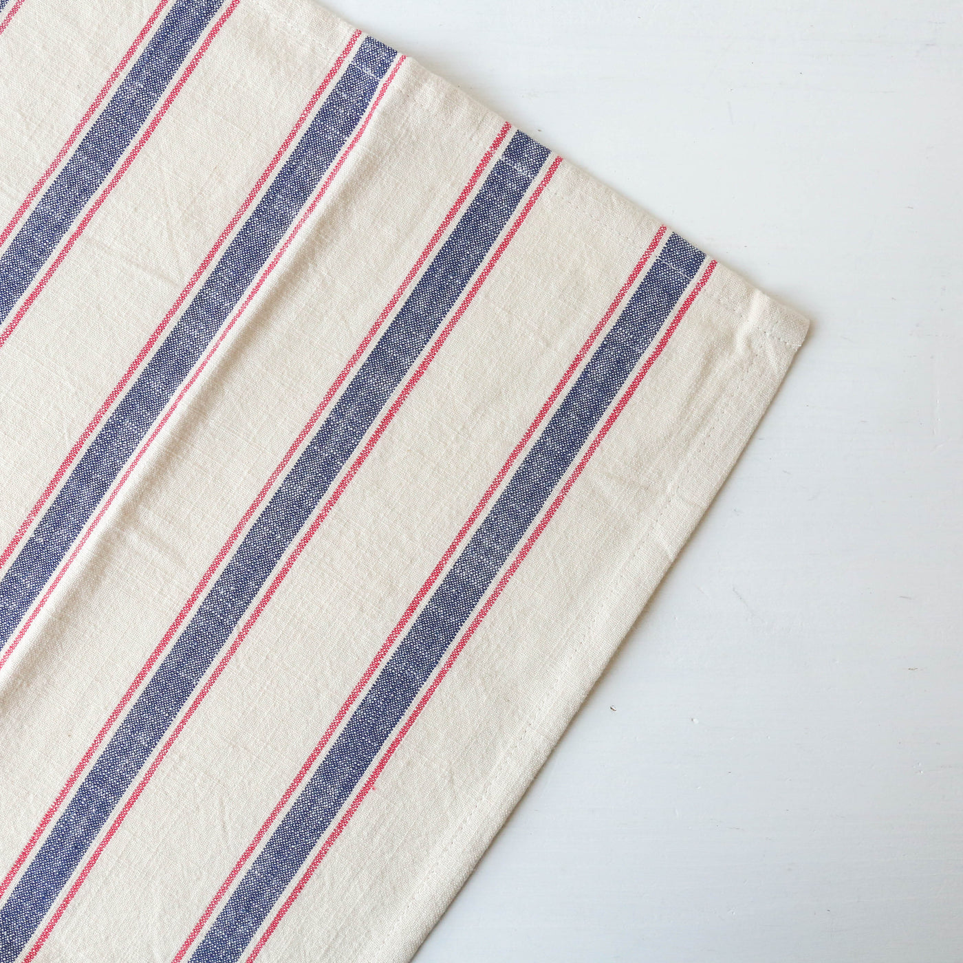 Striped Cotton Kitchen Towel - Blue