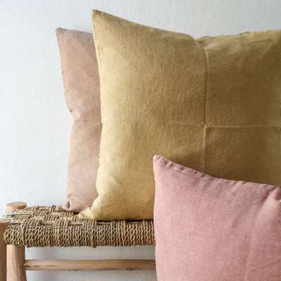 Linen Cushion Cover - Burned Rose