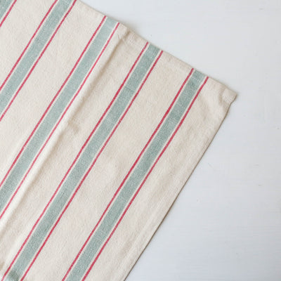 Striped Cotton Kitchen Towel - Light Green