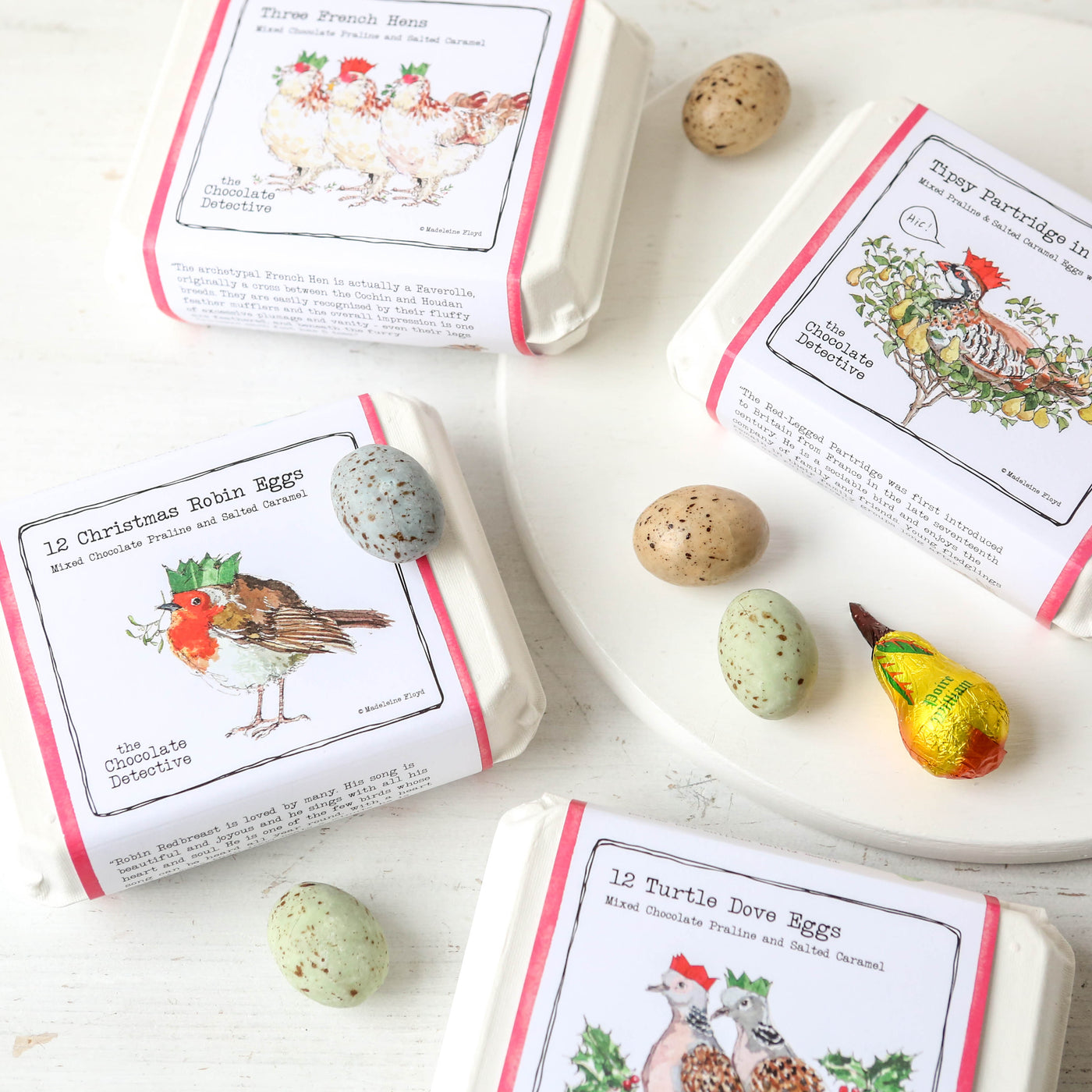 12 Festive Turtle Dove Eggs