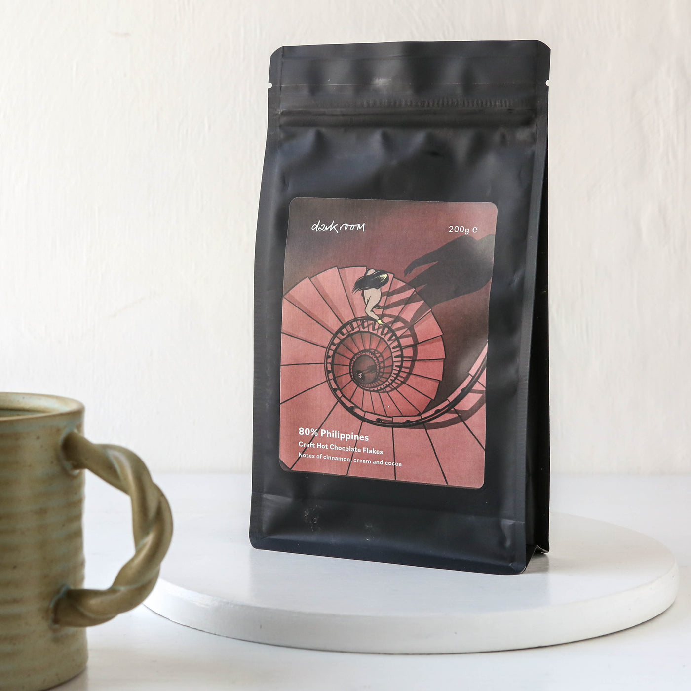 200g Darkroom Hot Chocolate Flakes - 80% Philippines