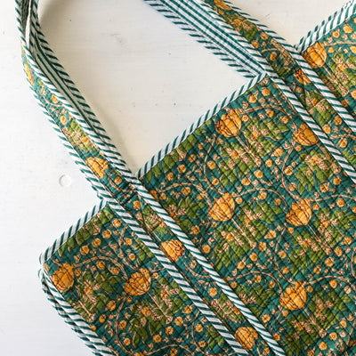 Quilted Cotton Shoulder Tote
