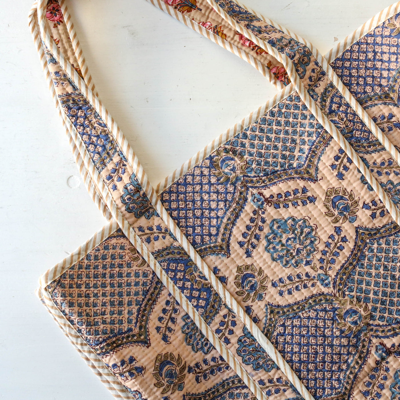 Quilted Cotton Shoulder Tote