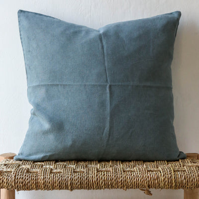Linen Cushion Cover - Spruce Blue
