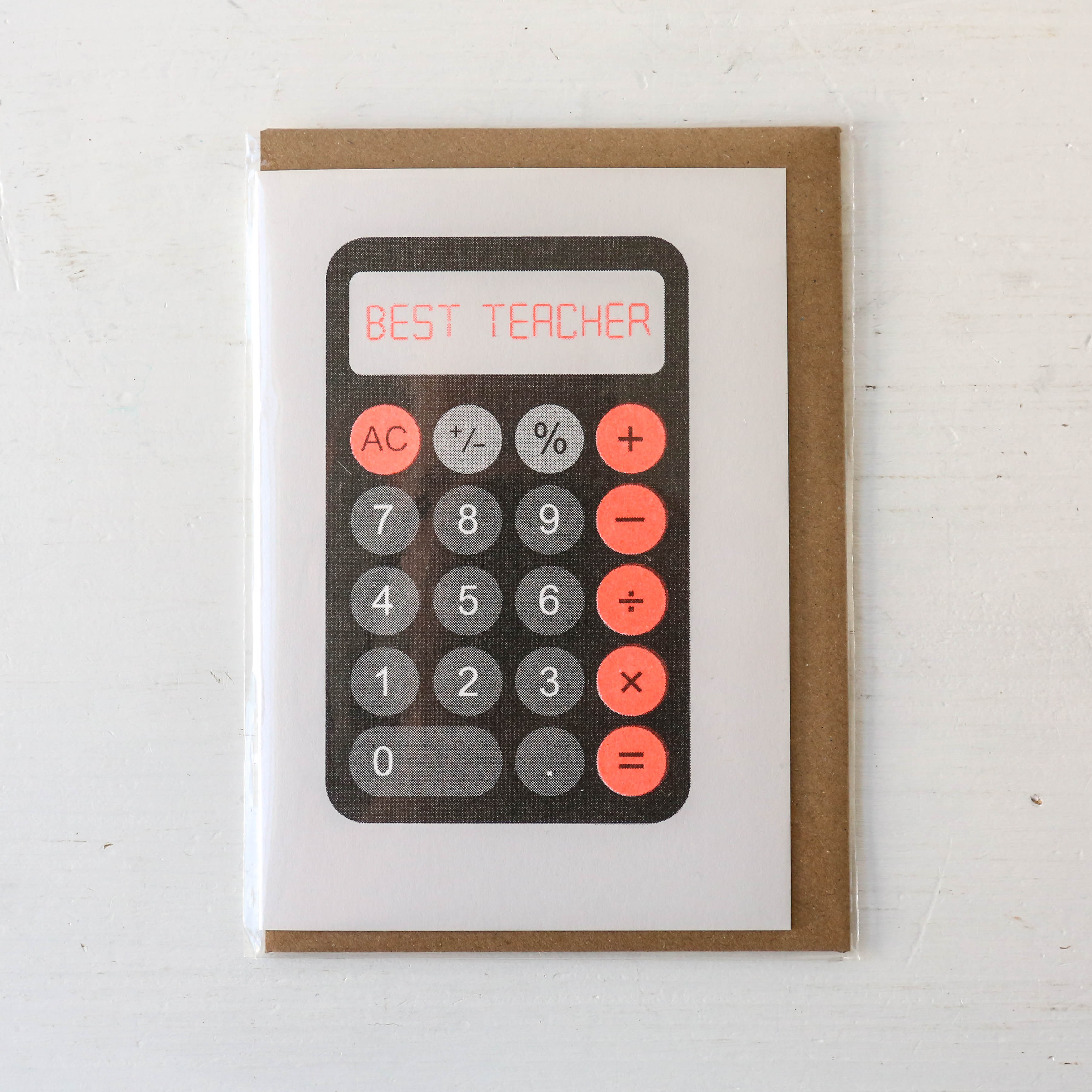 Best Teacher Calculator Card – Berylune