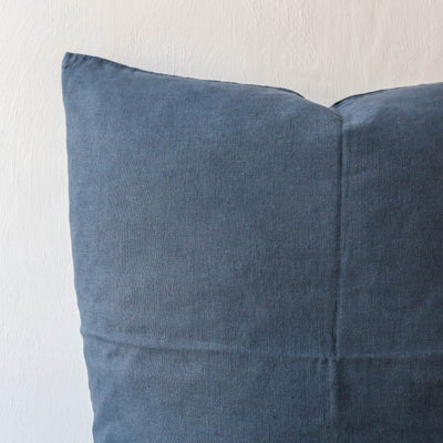 Linen Cushion Cover - Historical Blue