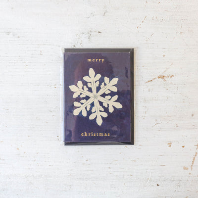Snowflake 'Merry Christmas' Mini Card