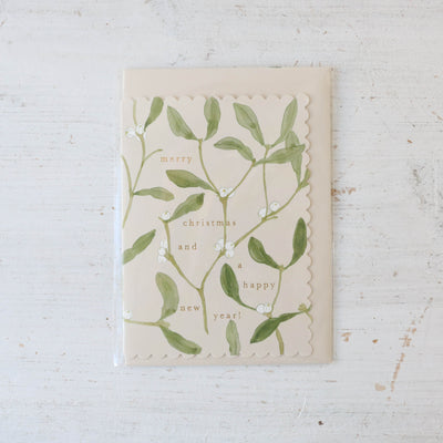 Mistletoe 'Merry Christmas' Card