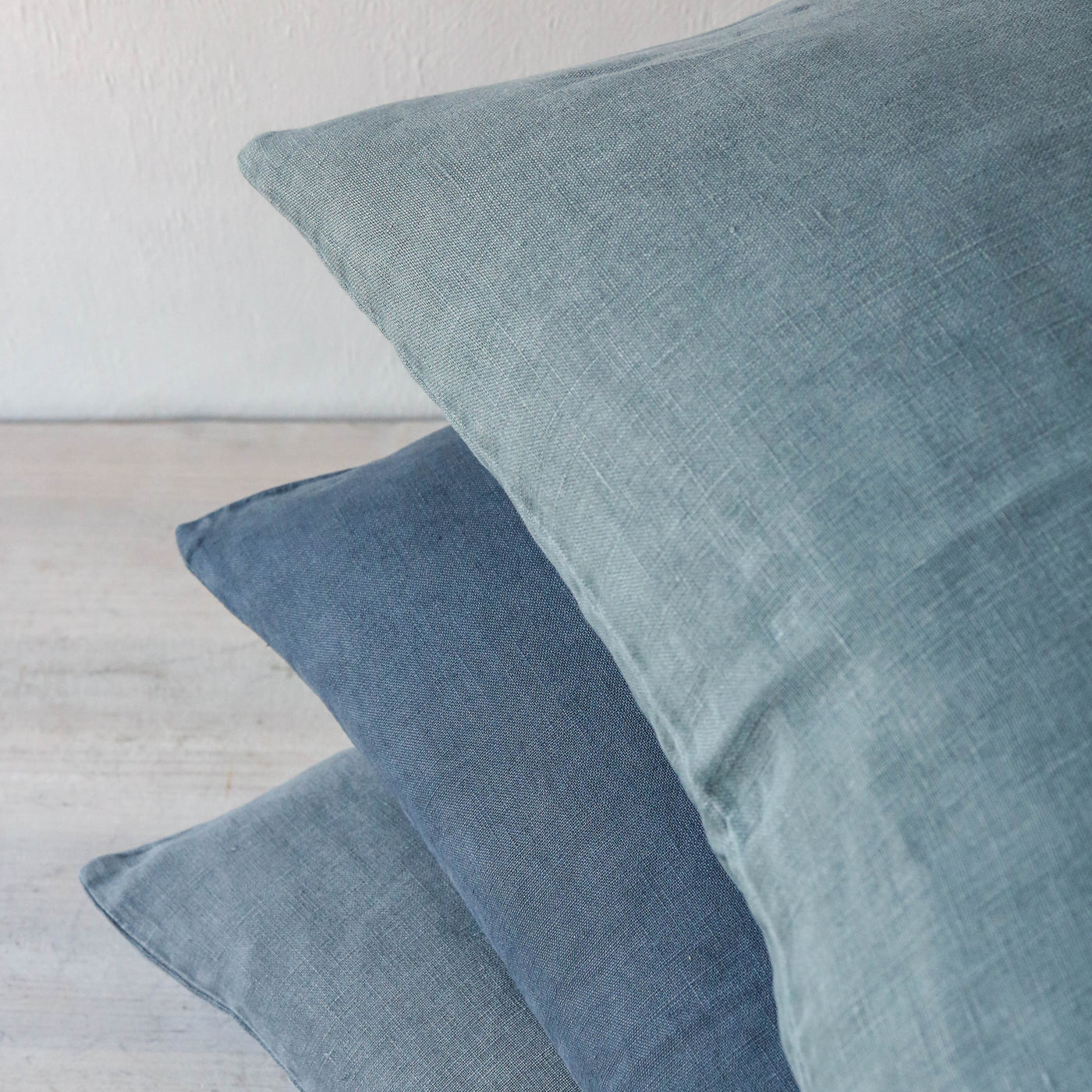 Linen Cushion Cover - Historical Blue