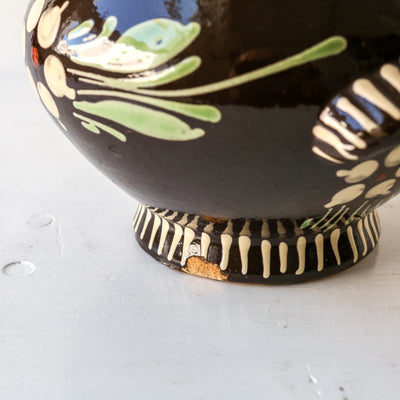 Vintage Slipware Lidded Casserole Pot
