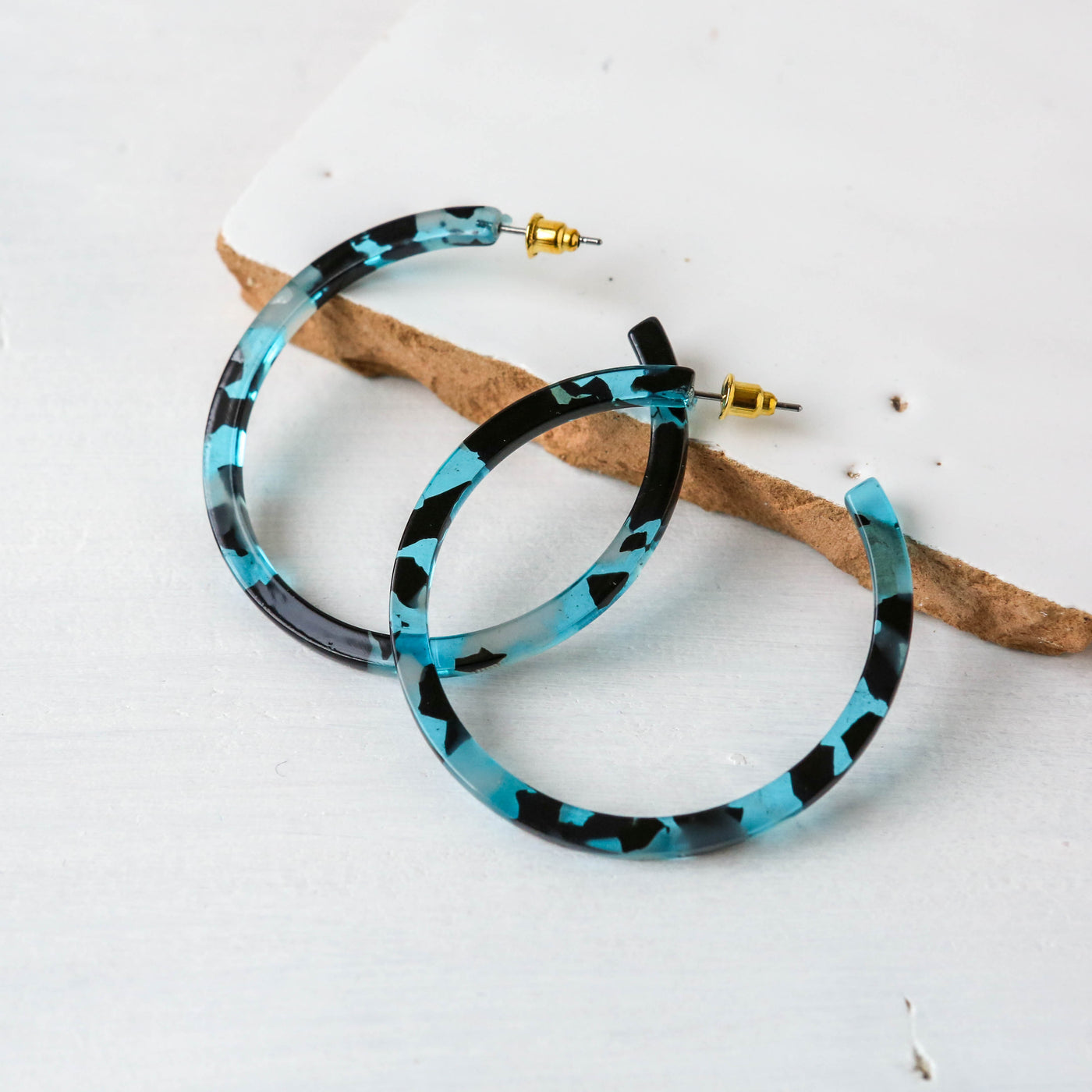 Sophia Resin Hoop Earrings