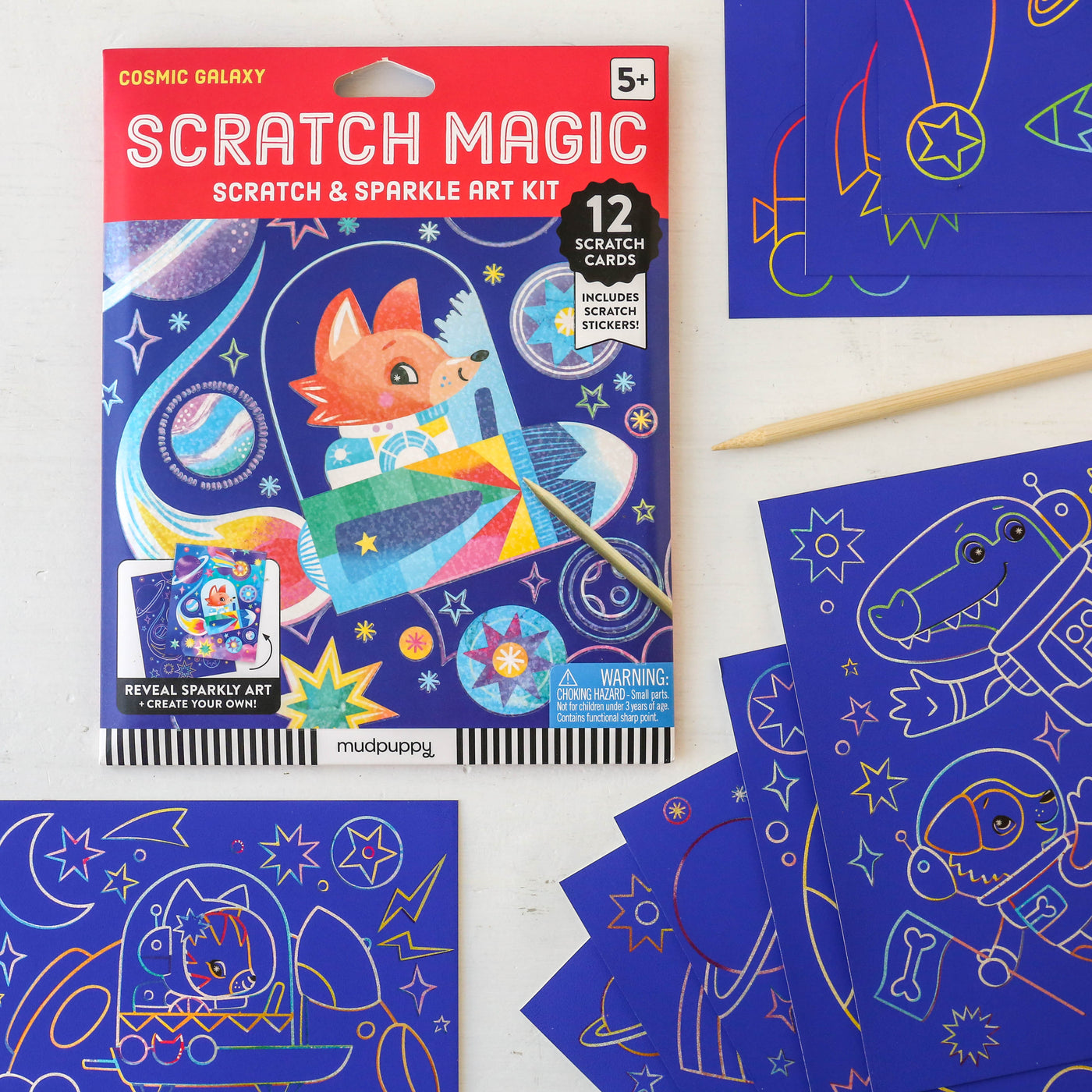 Cosmic Galaxy Scratch & Sparkle Art Kit