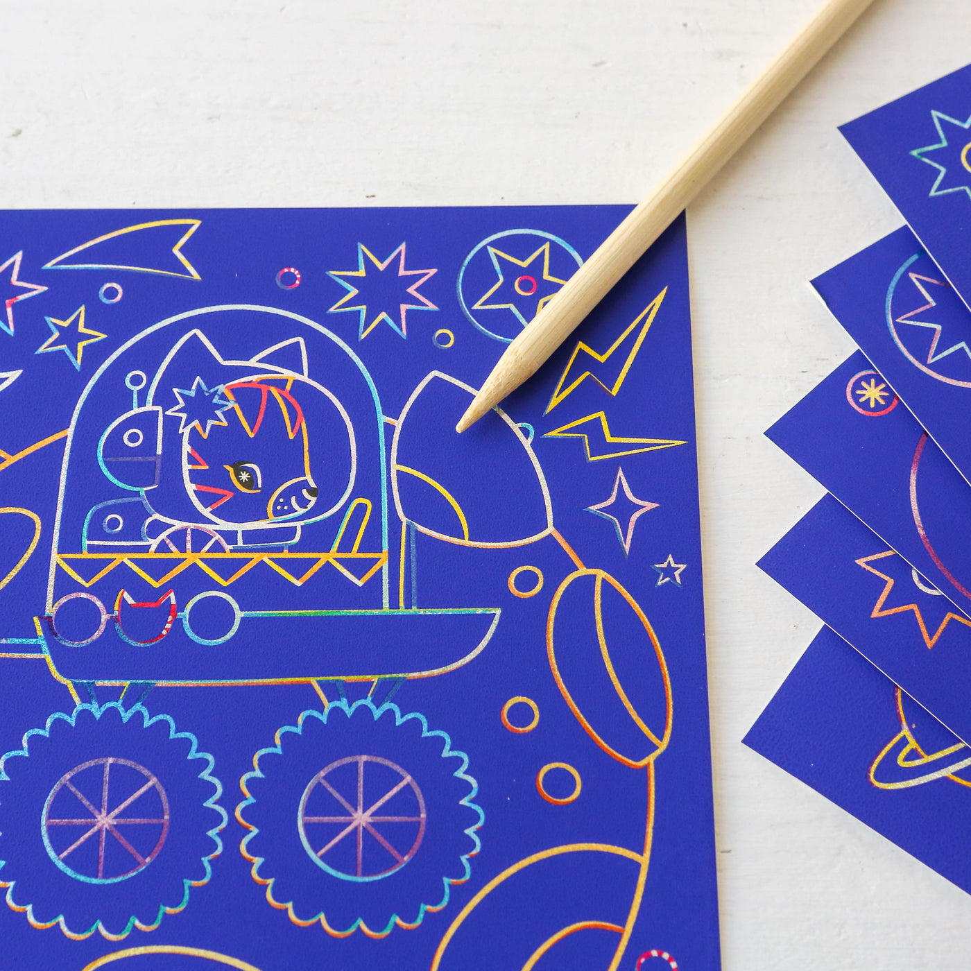 Cosmic Galaxy Scratch & Sparkle Art Kit