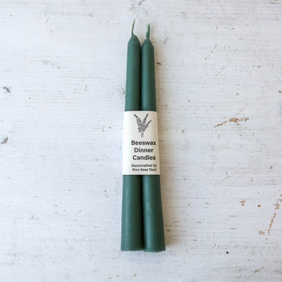 Pair of Coloured Beeswax Dinner Candles