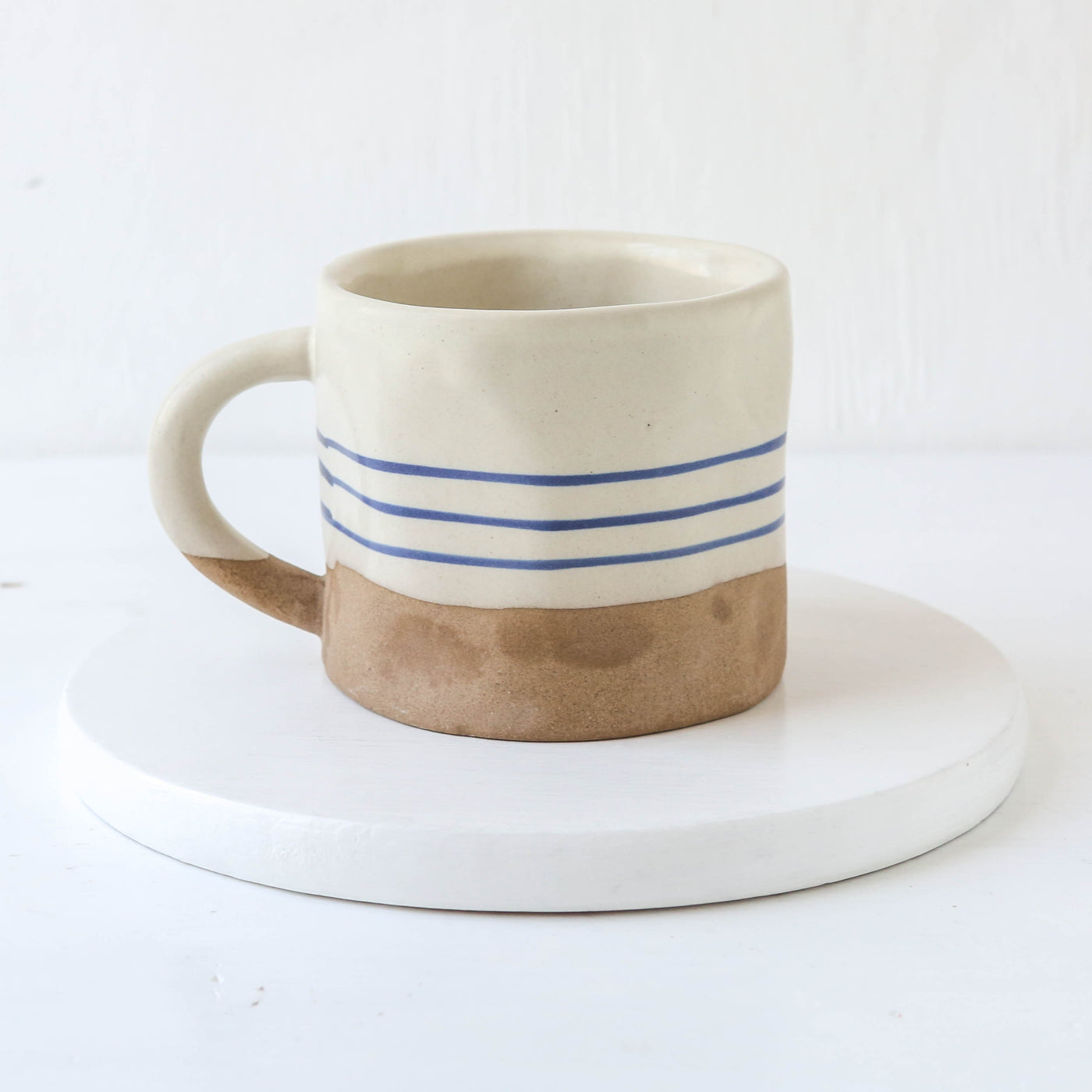 Hand-painted Breton Stripe Mug - Ink