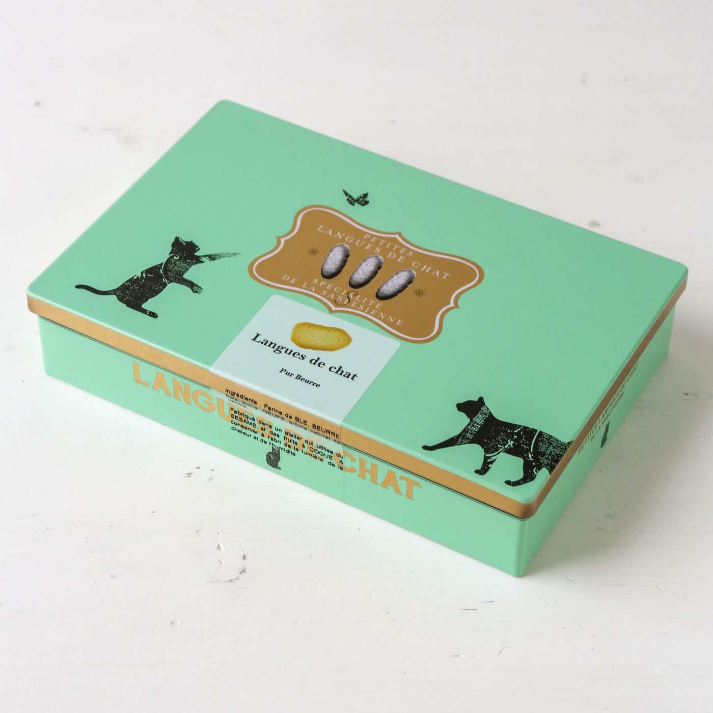 Langue’s de Chat Biscuits in Vintage Style Tin