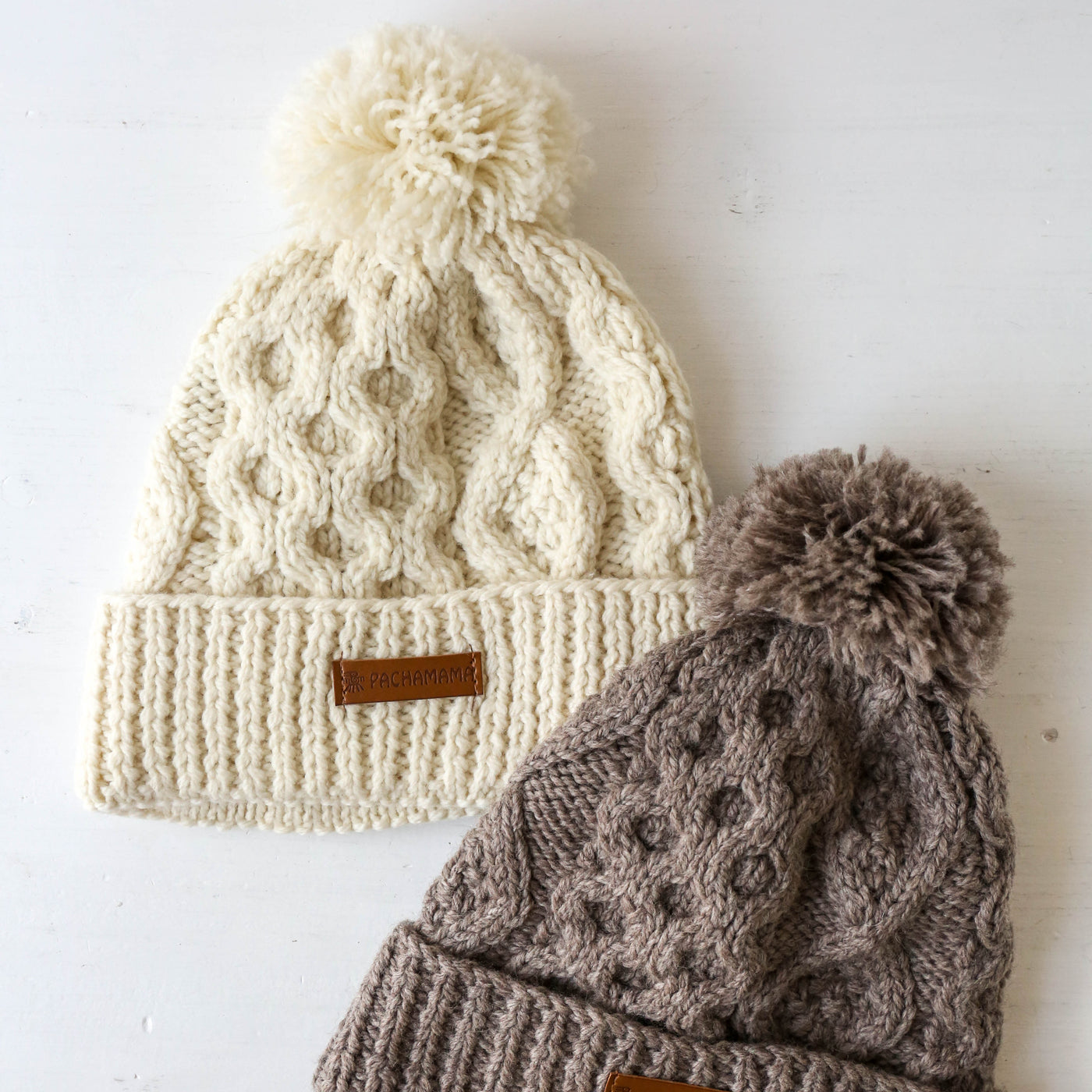 Roll Back Bobble Beanie - Enniskerry Cream