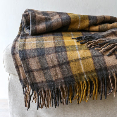 Recycled Wool Blanket - Buchanan Natural Tartan
