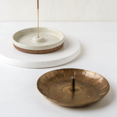 Round Ceramic Incense Holder