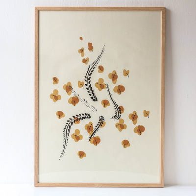 Sakura Ochre Print - 50 x 70cm