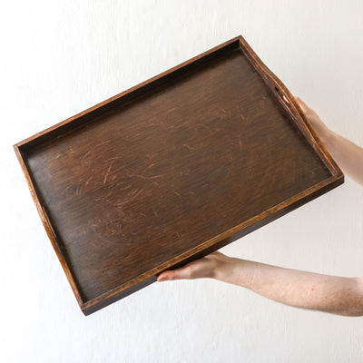 Vintage Oak Handled Tray
