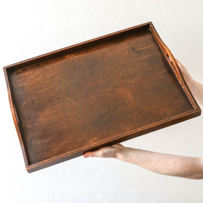 Vintage Oak Handled Tray