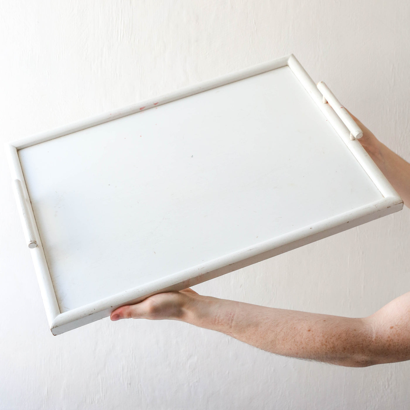 Vintage White Handled Tray